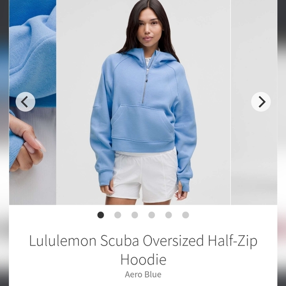 lululemon athletica Women's Aero Blue Half-Zip Hoodie NWT - Picture 1 of 7